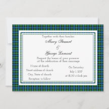 Lamont Scottish Wedding Einladung