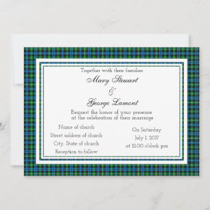 Lamont Scottish Wedding Einladung