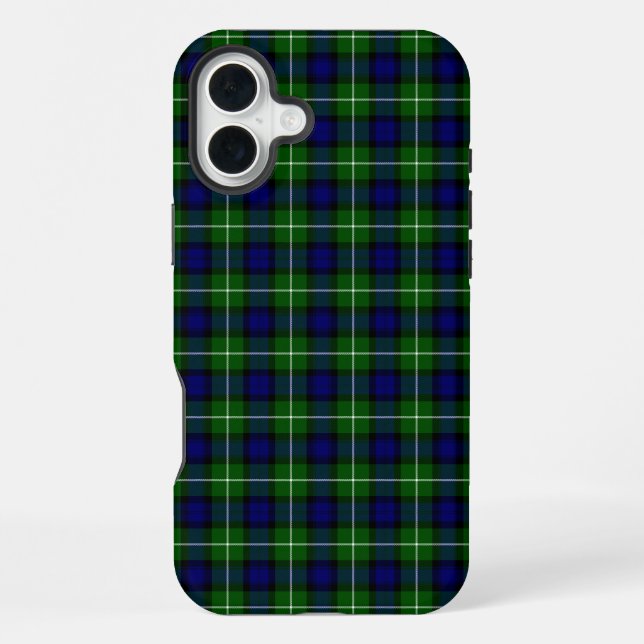Lamont-Tartan blau-grün kariert iPhone Hülle (Rückseite)