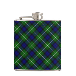 Lamont tartan blue kariert flachmann