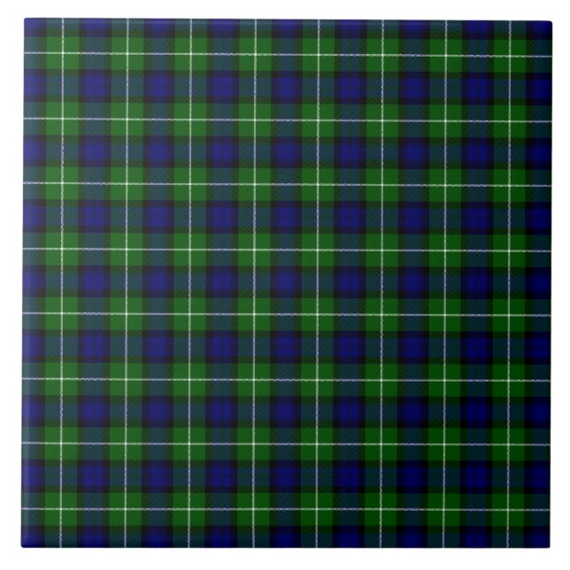 Lamont tartan blue kariert fliese (Vorderseite)