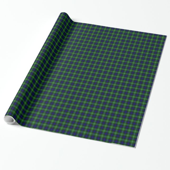 Lamont tartan blue kariert geschenkpapier (Ungerollt)