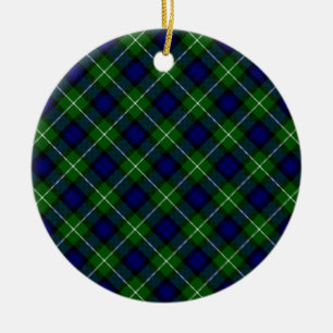 Lamont tartan blue kariert keramik ornament