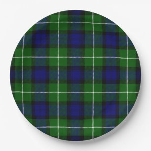 Lamont tartan blue kariert pappteller