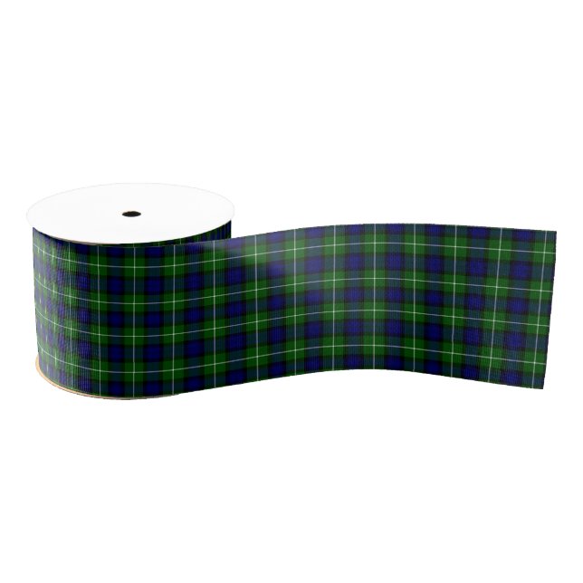Lamont tartan blue kariert ripsband (Spule)