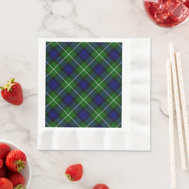 Lamont tartan blue kariert serviette (Beispiel)