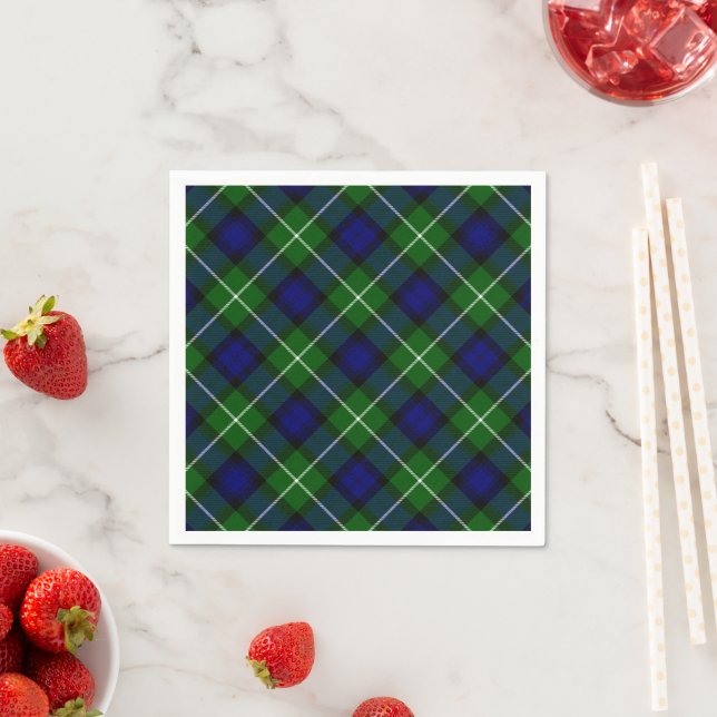 Lamont tartan blue kariert serviette (Beispiel)
