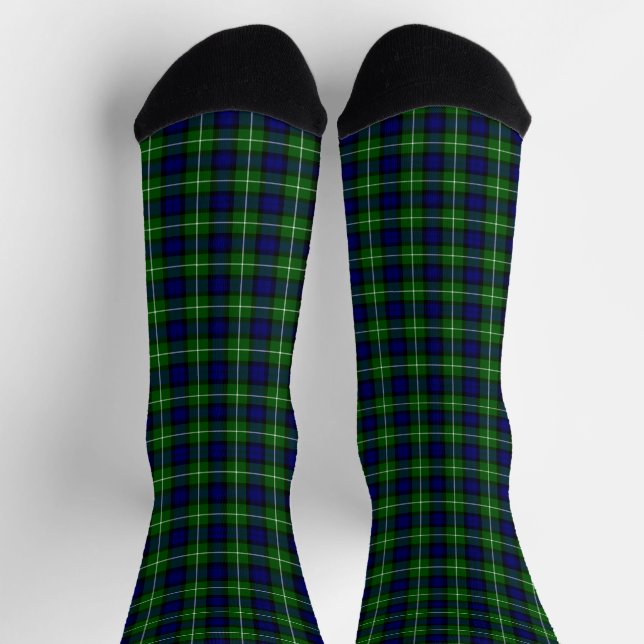 Lamont tartan blue kariert socken (Oben)