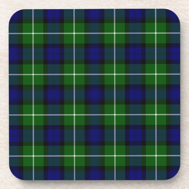 Lamont tartan blue kariert untersetzer (Vorderseite)