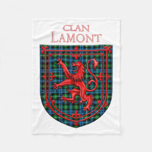 Lamont Tartan Scottish Kariert Lion Rampant Fleecedecke