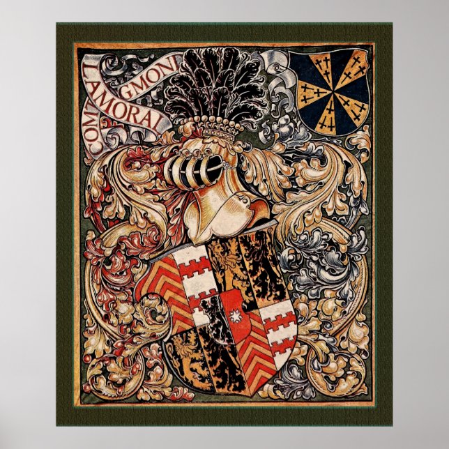 Lamoral, Graf von Egmont (Vintage Wappenrüstung) Poster (Vorne)