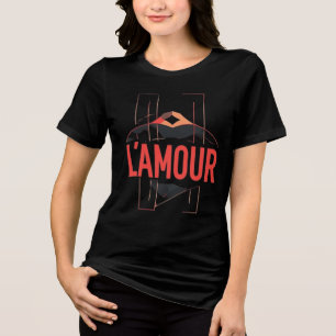 L'Amour Französisches Romantisches Abstract Geomet Tri-Blend Shirt