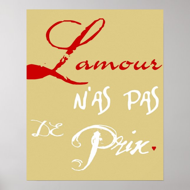 L'amour (Liebe ist Wertvoll) Poster (Vorne)