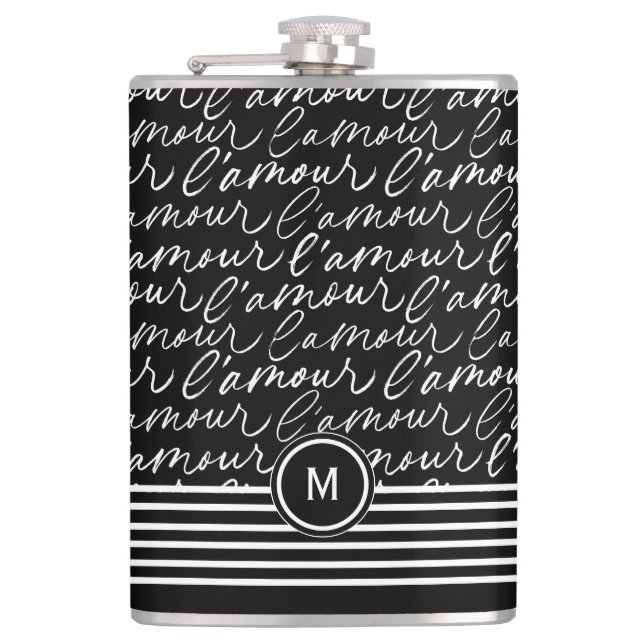 l'Amour Monogramm  Flachmann (Vorderseite)