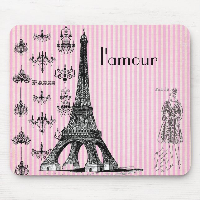 l'amour Paris-Mausunterlage, Liebe Mousepad (Vorne)