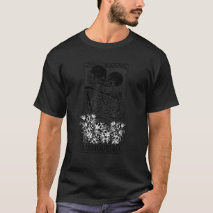 L'amoureux Tarot Card Skelett Kissing Aesthesie T-Shirt