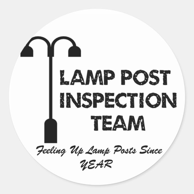 Lamp Post Inspection Team Runder Aufkleber (Vorderseite)