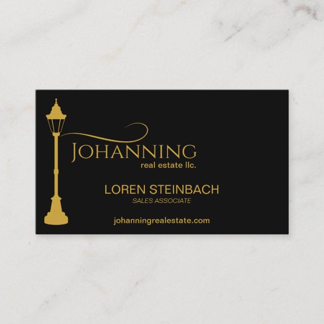 Lamp Post Real Anwesen Foto Visitenkarte (Vorderseite)