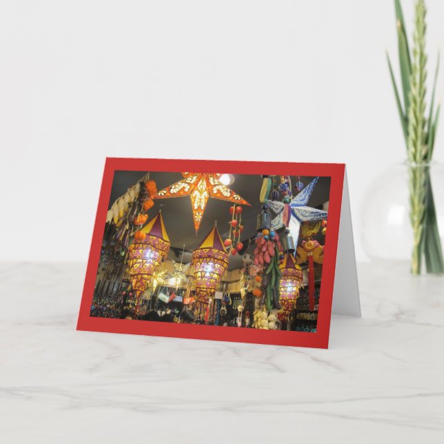 Lampe beleuchtet Anmerkungs-Karte Karte (Vorderseite)