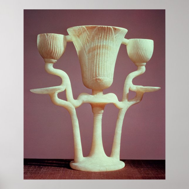 Lampe in Form von drei Lotus-Blume Poster (Vorne)