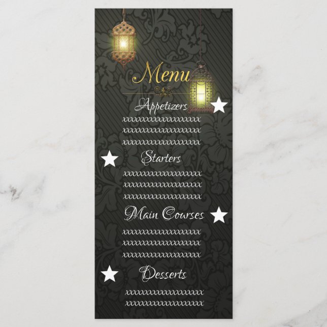 Lampe Menükarte (Vorderseite)