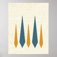 Lampe Mitte Jahrhundert Modernes Retro-Poster