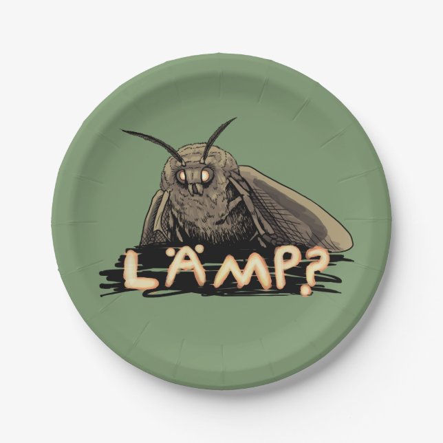 Lampe? Motte Meme Pappteller (Vorderseite)