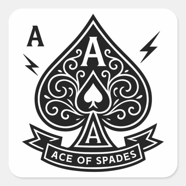 Lampe Quadratischer Aufkleber (Vorderseite)