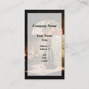 Lampe und Vase aus Blume Visitenkarte