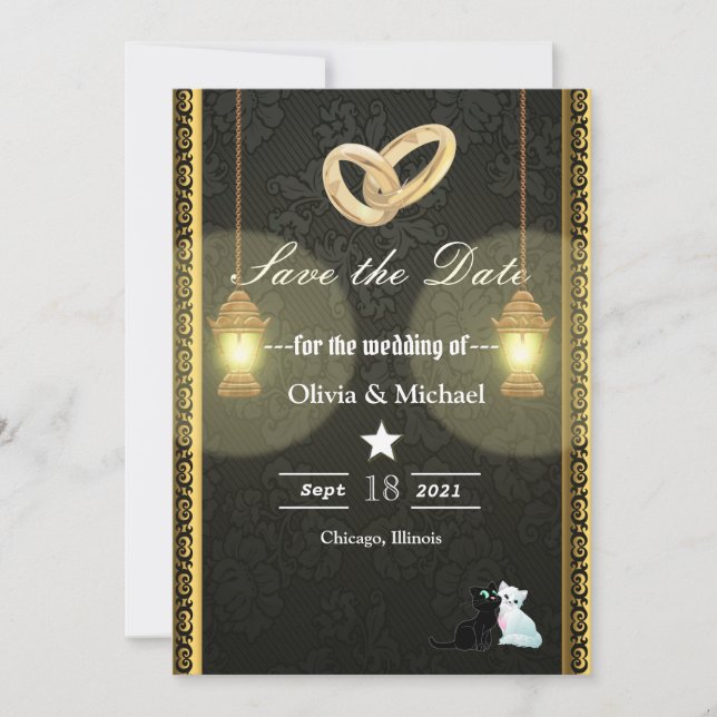 Lampen Save The Date (Vorderseite)