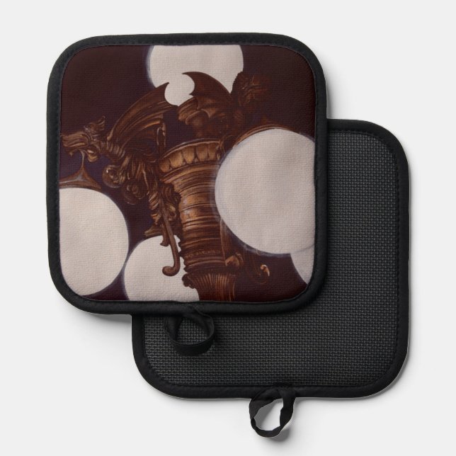Lampenlicht aus Dämonenflügeln Topflappen (Vorderseite/Rückseite)