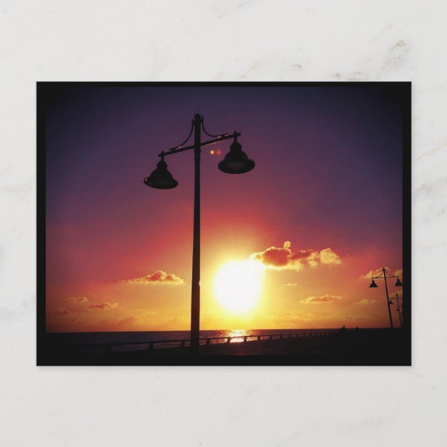 Lampenposten Key West Florida Postkarte (Vorderseite)