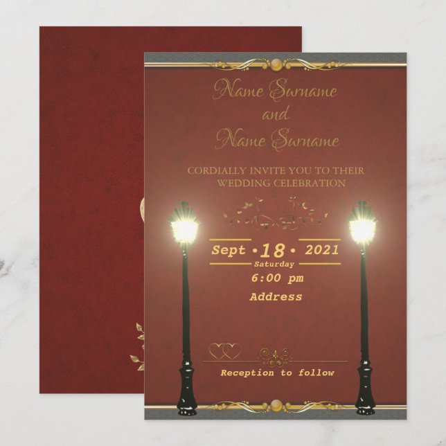 Lampenschirm Einladung (Vorne/Hinten)