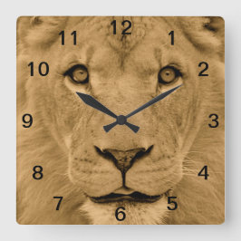 Lampenwand Quadratische Wanduhr