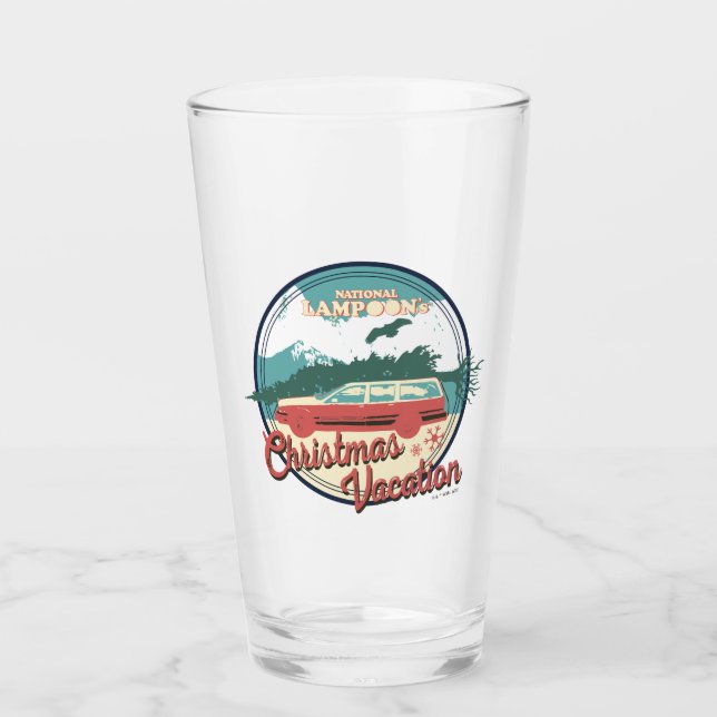 Lampoons Weihnachtsurlaub-Abzeichen Glas (Vorderseite)