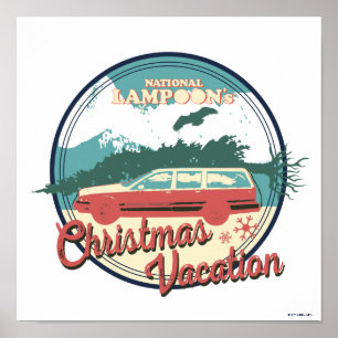 Lampoons Weihnachtsurlaub-Abzeichen Poster