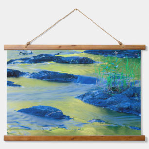 Lamprey River New Hampshire Wandteppich Mit Holzrahmen