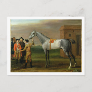 Lamprey, with his owner, Sir William Morgan, at Ne Postkarte