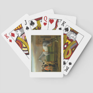 Lamprey, zusammen mit seinem Besitzer Sir William  Spielkarten