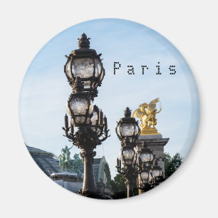 Lamps on Pont Alexandre III - Paris, Frankreich Magnet