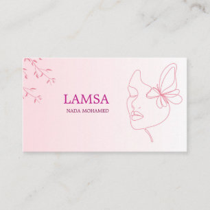 LAMSA Visagisten Visitenkarte Elegantes Rosa