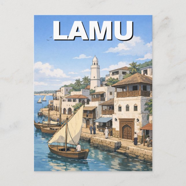 Lamu Kenia Postkarte (Vorderseite)