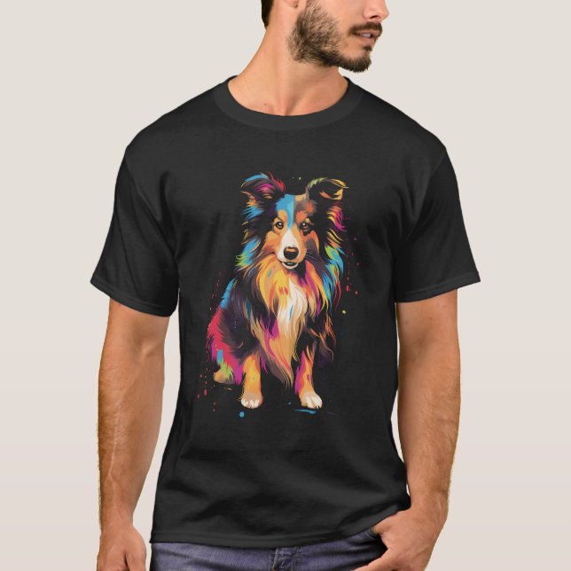 Lan Hair Collie T-Shirt (Vorderseite)