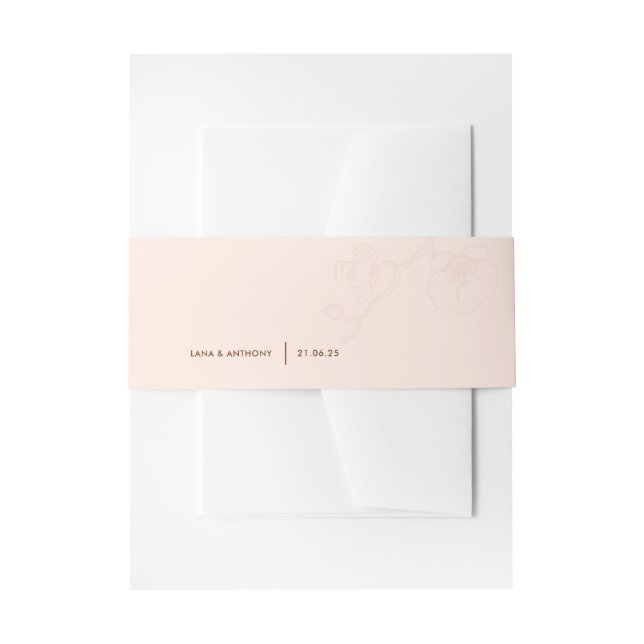 LANA Modern Latté Orchid Einladung Bauchband Einladungsbanderole (Vorderseite Beispiel)