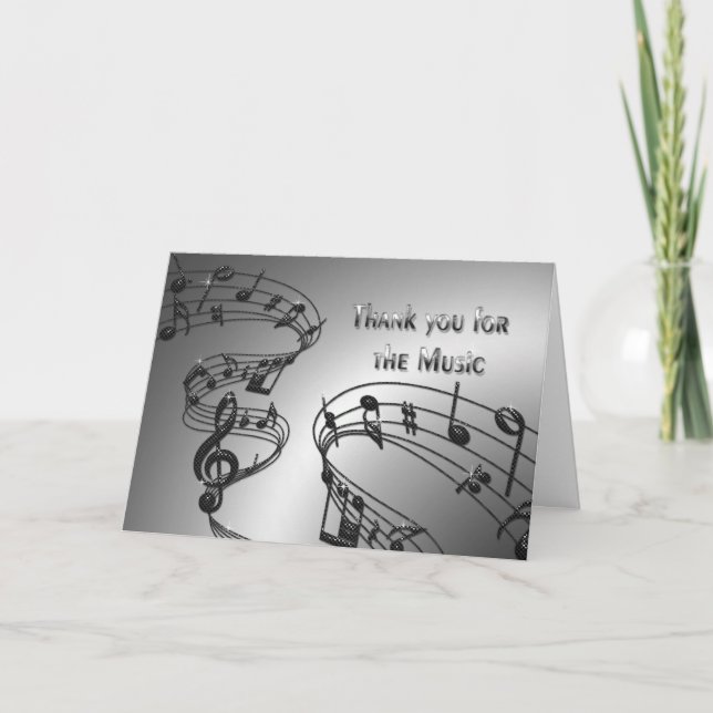 Lana - Musiknoten - Musical Dankeskarte (Vorderseite)