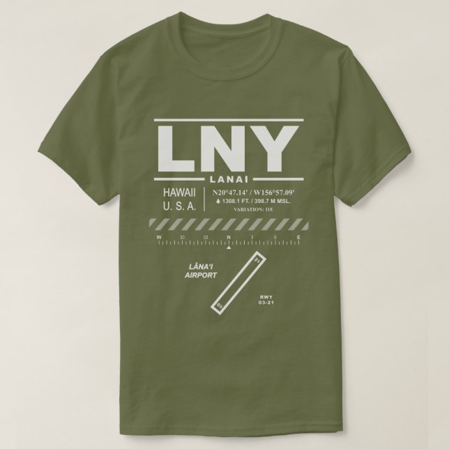 Lanai Airport LNY T - Shirt (Design vorne)
