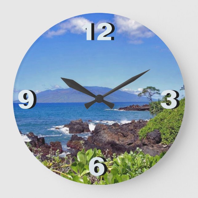 Lanai aus Maui Große Wanduhr (Vorderseite)
