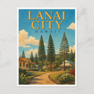 Lanai City Hawaii Cook Kiefern GeoSaga Postkarte