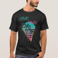Lanai Hawaii Palmen Retro Ocean Surfing