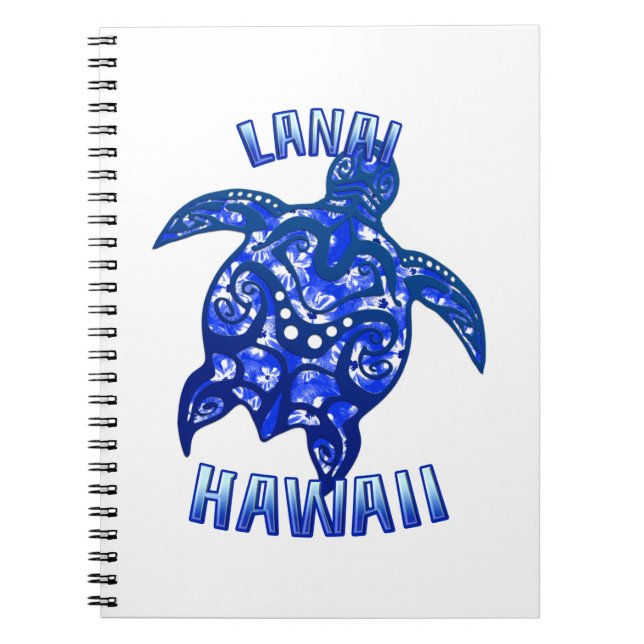 Lanai Hawaii Vacation Tribal Turtle Notizblock (Vorderseite)